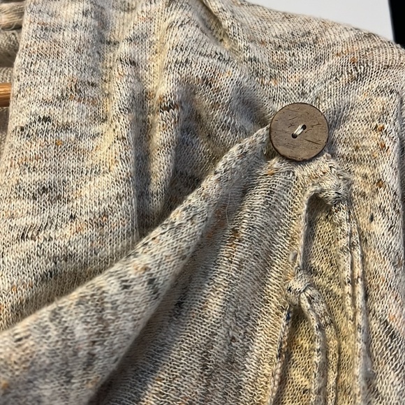 Cream Heathered Fringe Tassel Cardigan - Picture 5 of 6